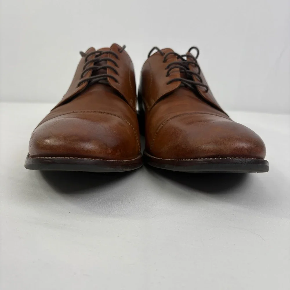 Cole Haan Mens Benton Cap Toe British Tan Leather Derby Oxford Shoes Size 11 M